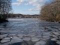Looking across the Merrimack River.<br />Jan. 24, 2012 - View from Curzon's Mull bridge, Newburyport, Massachusetts.