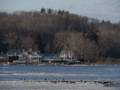 Looking across the Merrimack River.<br />Jan. 24, 2012 - View from Curzon's Mull bridge, Newburyport, Massachusetts.