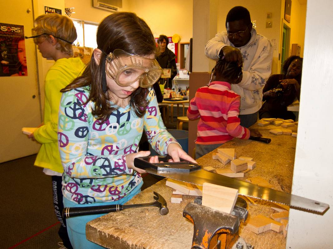 Miranda in the workshop.<br />Jan. 28, 2012 - At the Discovery Museums in Acton, Massachusetts.