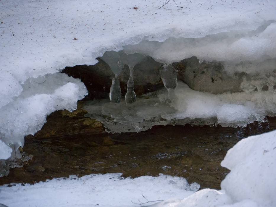 Hike along and near Smarts Brooke off Route 49.<br />Feb. 20, 2012 - Waterville Valley, White Mountains, New Hampshire.