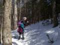 Joyce close to the Scaur.<br />Hike from the Depot to the Scaur via Livermore, Kettles, and Scaur trails.<br />March 11, 2012 - Waterville Valley, New Hampshire.