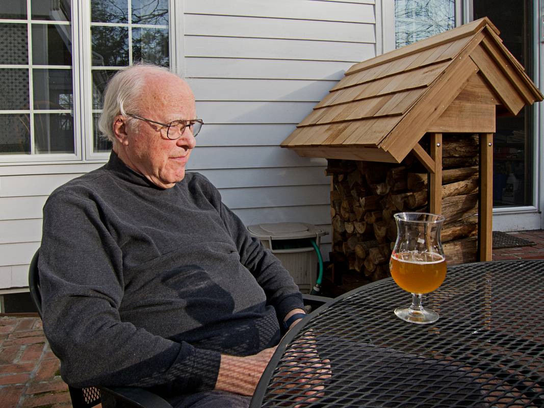 My friend John in his back yard.<br />March 12, 2012 - Newburyport, Massachusetts.