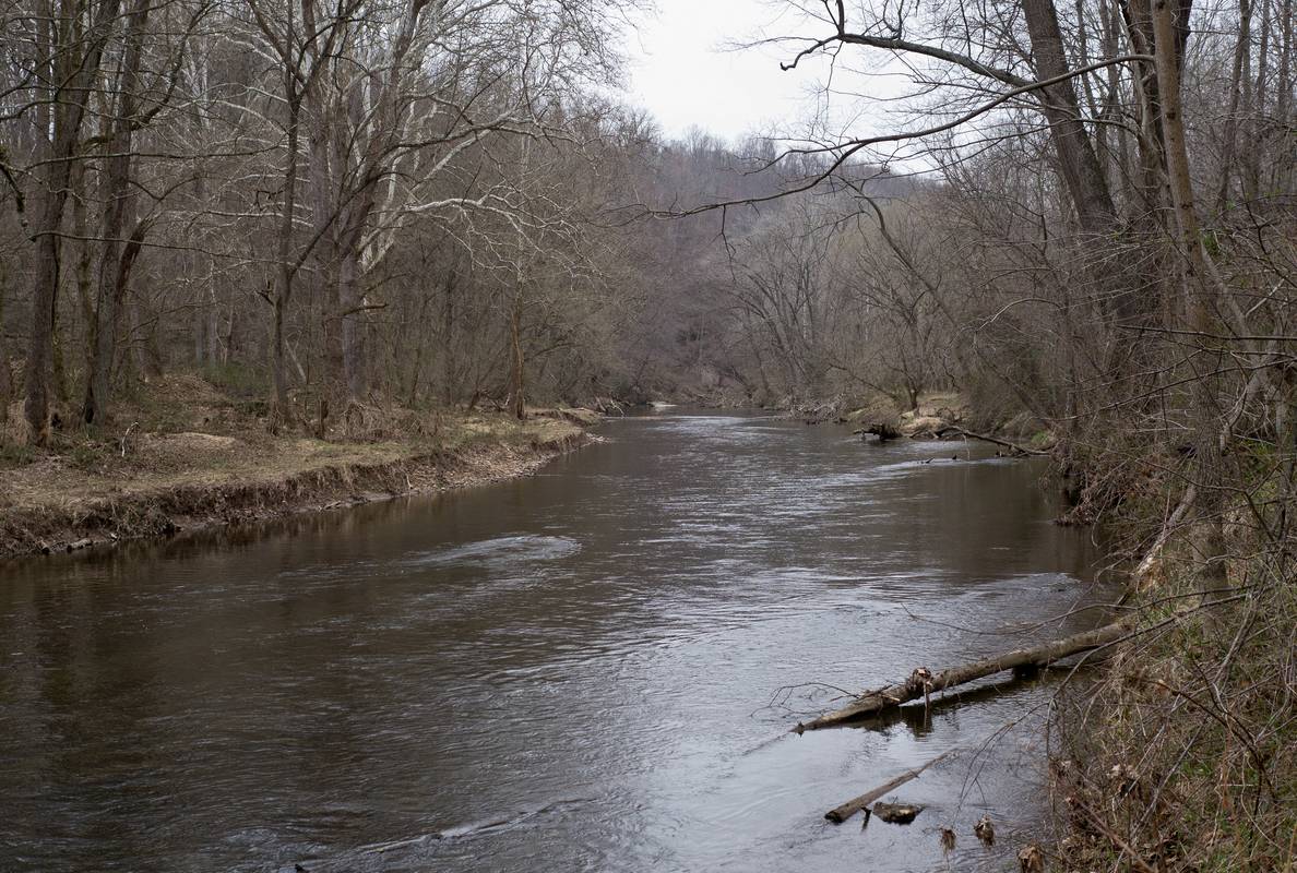 Gunpowder River.<br />March 16, 2012 - Northern Central Railroad Trail, Monkton, Maryland.