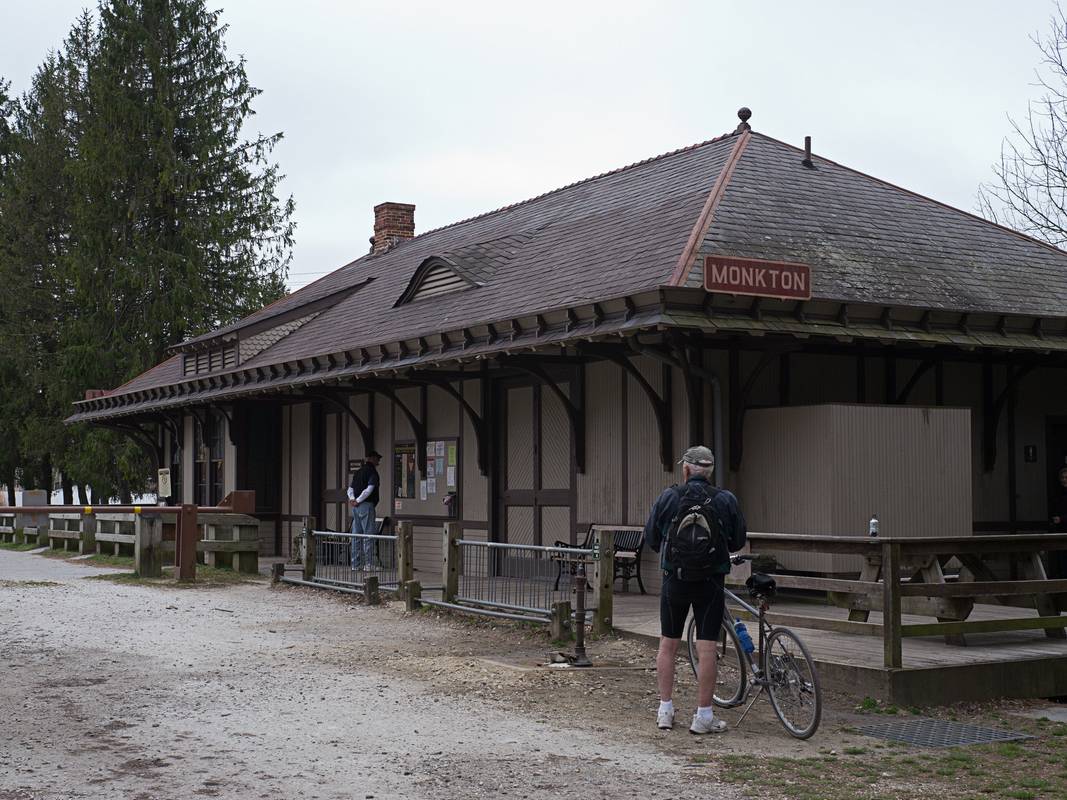 The old train station.<br />March 16, 2012 - Northern Central Railroad Trail, Monkton, Maryland.