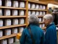 Joyce and Baiba trying to decide which tea to buy.<br />March 16, 2012 - Wegmans Supermarket, Hunt Valley, Maryland.