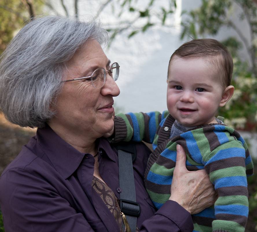 Joyce with Edgar, Julian and Gisela's son.<br />March 17, 2012 - At  Ronnie and Baiba's in Baltomore, Maryland.