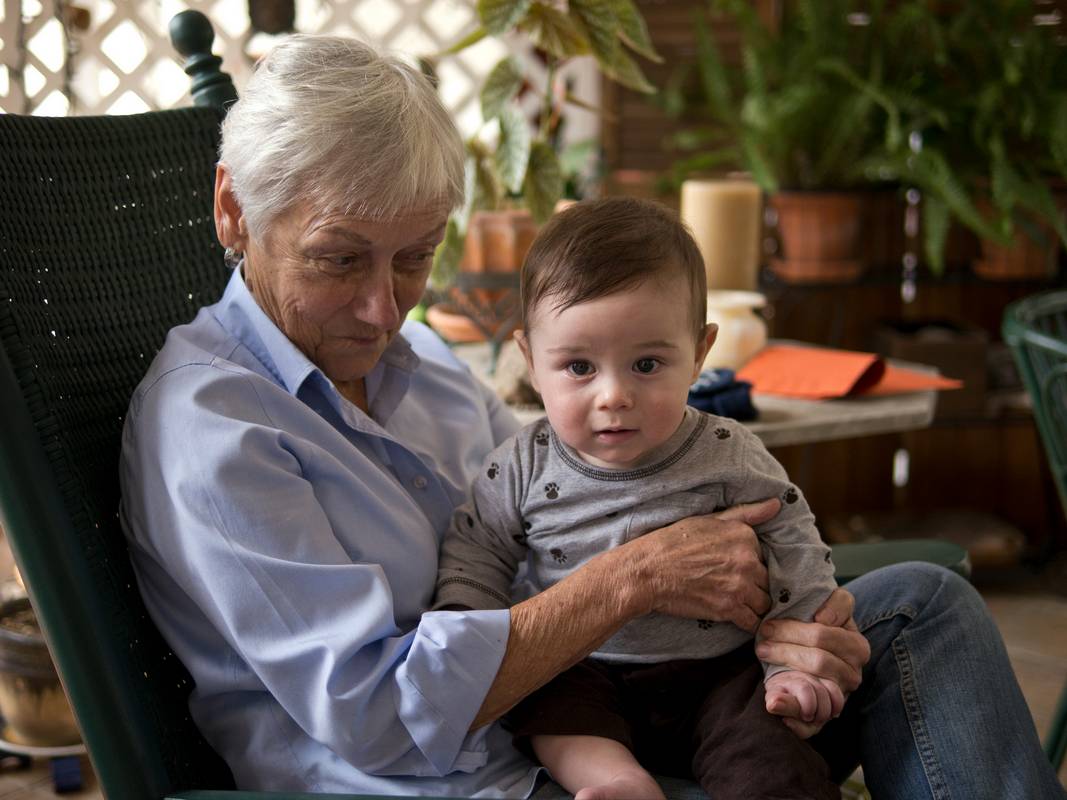 Baiba with grandson Edgar.<br />March 17, 2012 - At  Ronnie and Baiba's in Baltomore, Maryland.