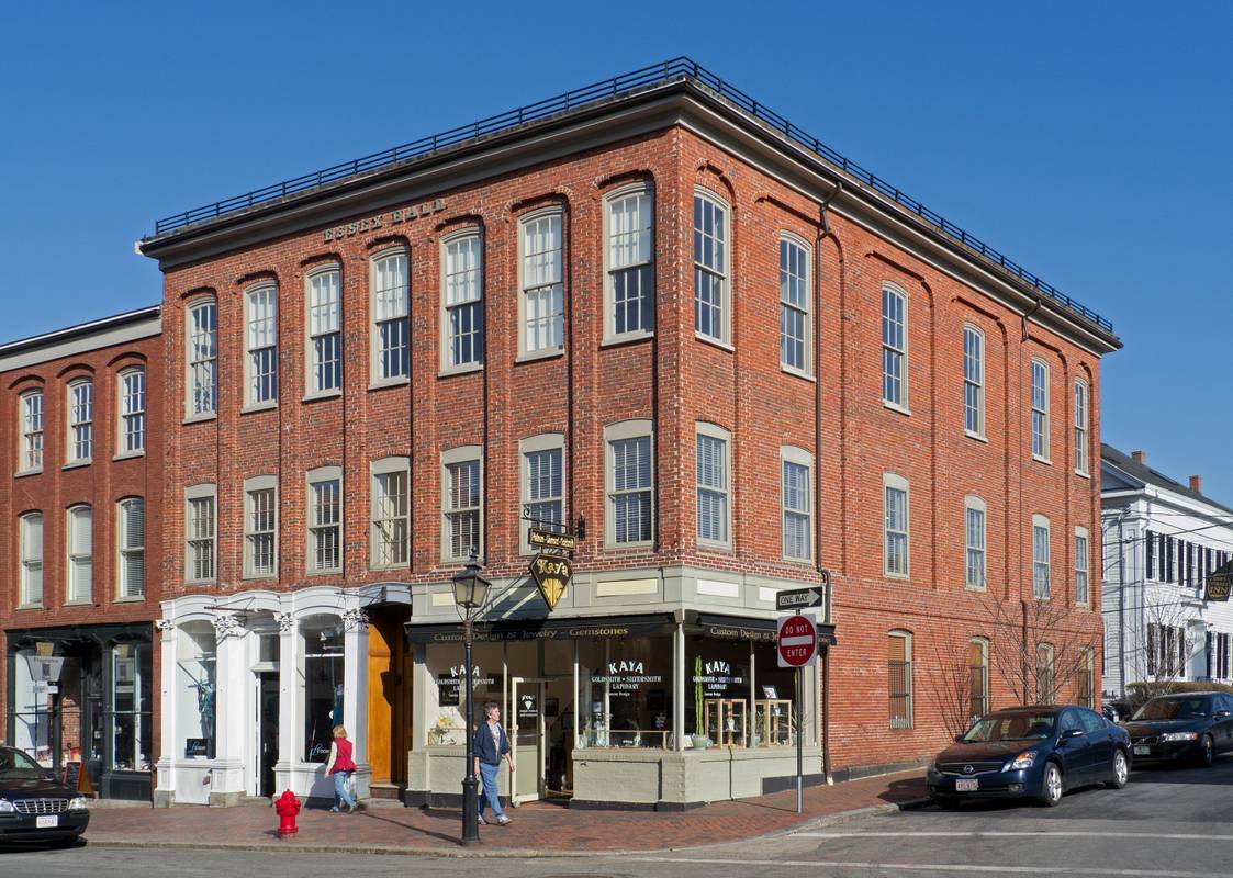 Building on corner of State and Essex Streets.<br />March 8, 2012 - Newburyport, Massachusetts.