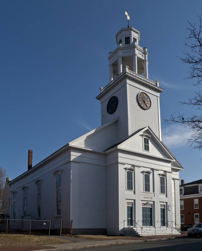 Old South Presbyterian Church on Federal Street.<br />March 8, 2012 - Newburyport, Massachusetts.