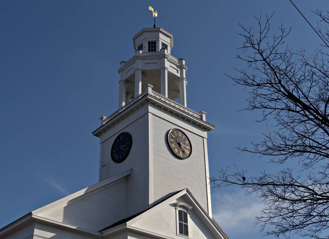 Old South Presbyterian Church on Federal Street.<br />March 8, 2012 - Newburyport, Massachusetts.