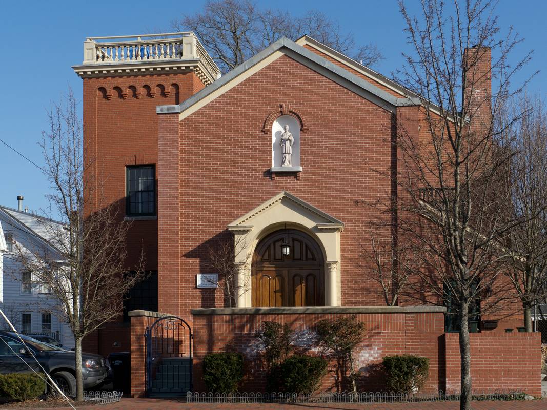 Former French Church, now a condominium..<br />March 8, 2012 - Newburyport, Massachusetts.