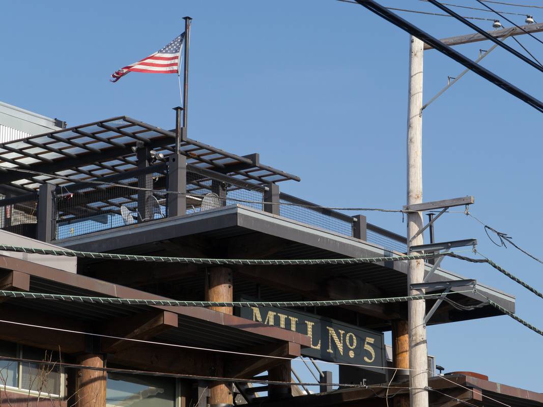 New addition to The Tannery shopping mall on Water Street.<br />March 8, 2012 - Newburyport, Massachusetts.