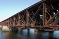 The old railroad bridge over the Merrimack River.<br />March 20, 2012 - Newburyport, Massachusetts.