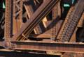 Old railroad bridge over the Merrimack River.<br />March 20, 2012 - Newburyport, Massachusetts.