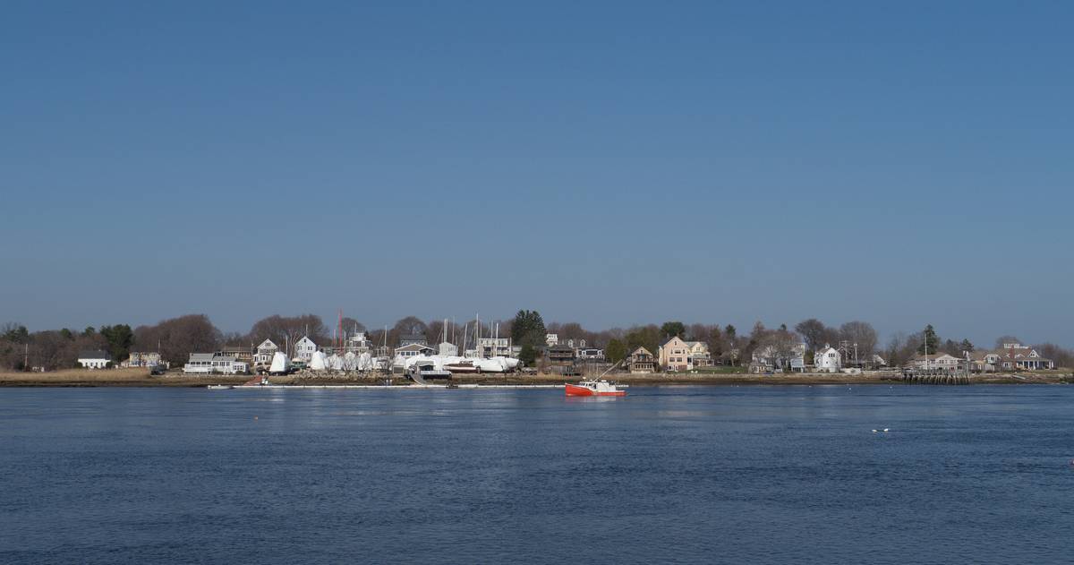 View of Ring's Island, Salisbury, across the Merrimack River.<br />March 20, 2012 - Newburyport, Massachusetts.