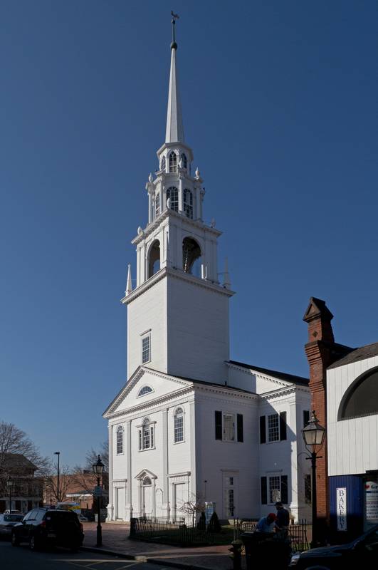 Unitarian Universalist Church on Pleasant Street<br />March 20, 2012 - Newburyport, Massachusetts.