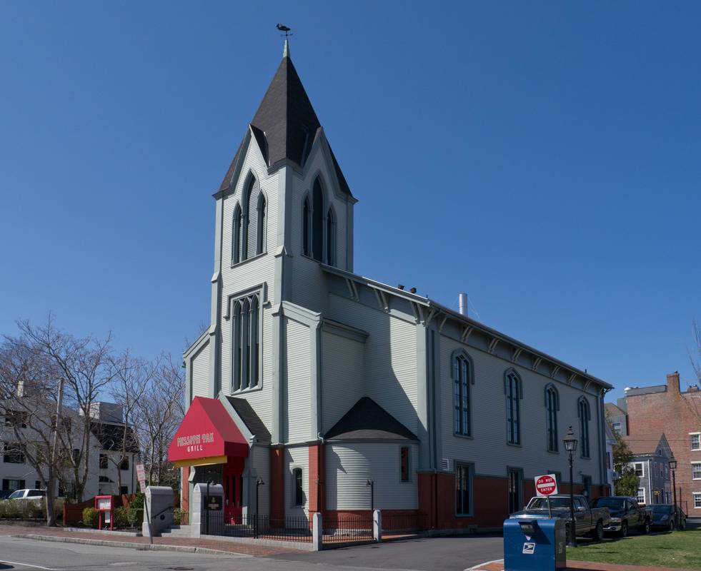 Old Green Street Baptist Church and now the Mission Oak Restaurant.<br />March 30, 2012 - Newburyport, Massachusetts.