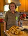 Paul and the traditional Easter ham.<br />April 8, 2012 - Easter dinner at Paul and Norma's in Tewksbury, Massachusetts.