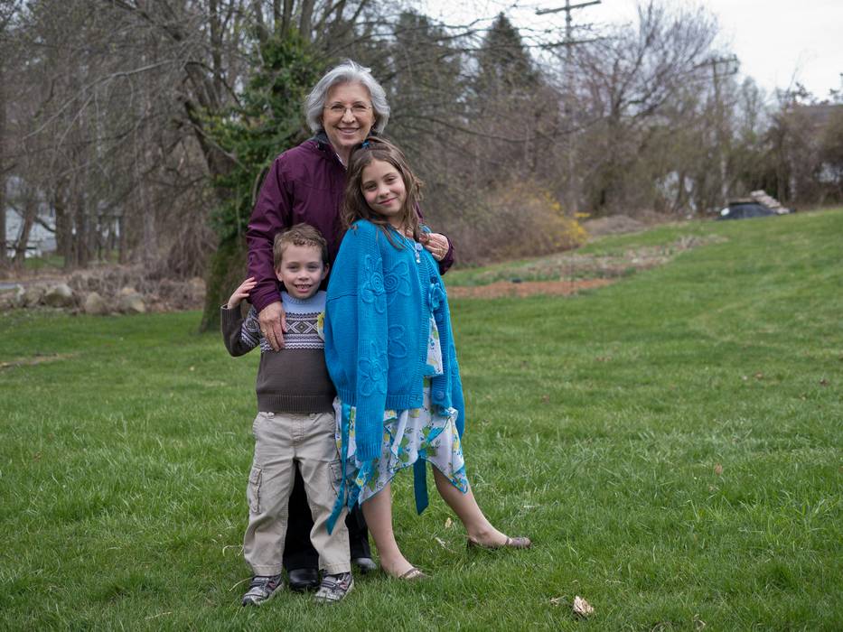 Matthew, Joyce, and Miranda in the yard.<br />April 8, 2012 - Easter dinner at Paul and Norma's in Tewksbury, Massachusetts.