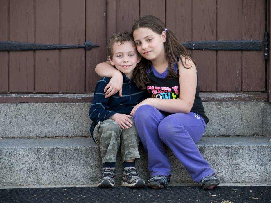 Matthew and Miranda at the door to Winnekenni Castle.<br />April 28, 2012 - Winnekenni Park, Haverhill, Massachusetts.