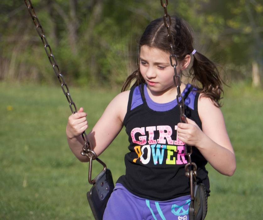Miranda on the swing.<br />April 28, 2012 - Winnekenni Park, Haverhill, Massachusetts.