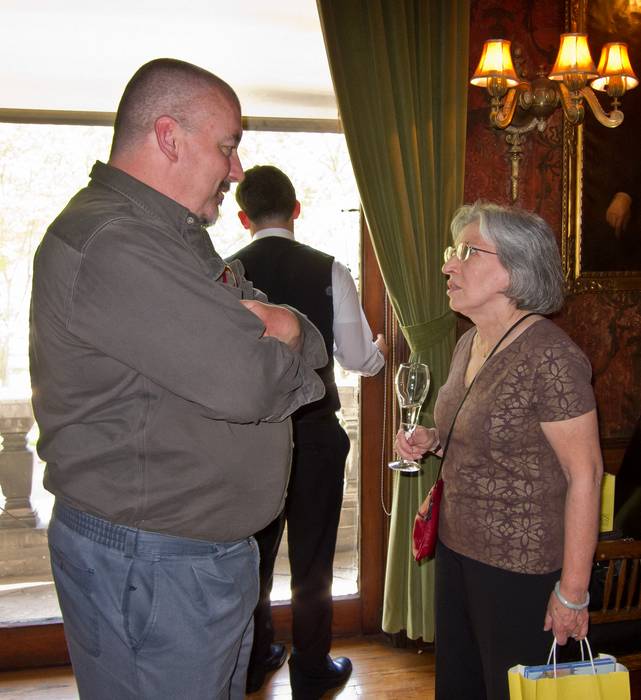 Kathie's brother Paul and Joyce.<br />Sheila Cunningham and Kathie Kelleher book signing<br />of "Willows Walkabout: A Childrens Guide to Boston."<br />May 12, 2012 - Algonquin Club, Boston, Massachusetts.