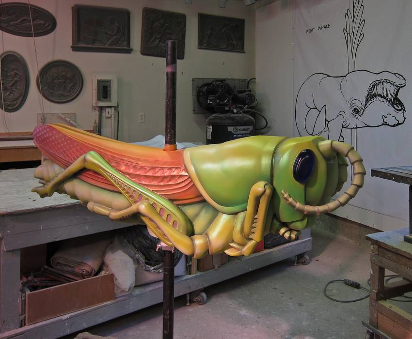 A grasshopper for the carousel.<br />May 27, 2012 - At Jeff and Lindley's in Newburyport, Massachusetts.
