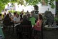 Everyone is enjoying the food and drinks.<br />May 27, 2012 - At Jeff and Lidley's in Newburyport, Massachusetts.