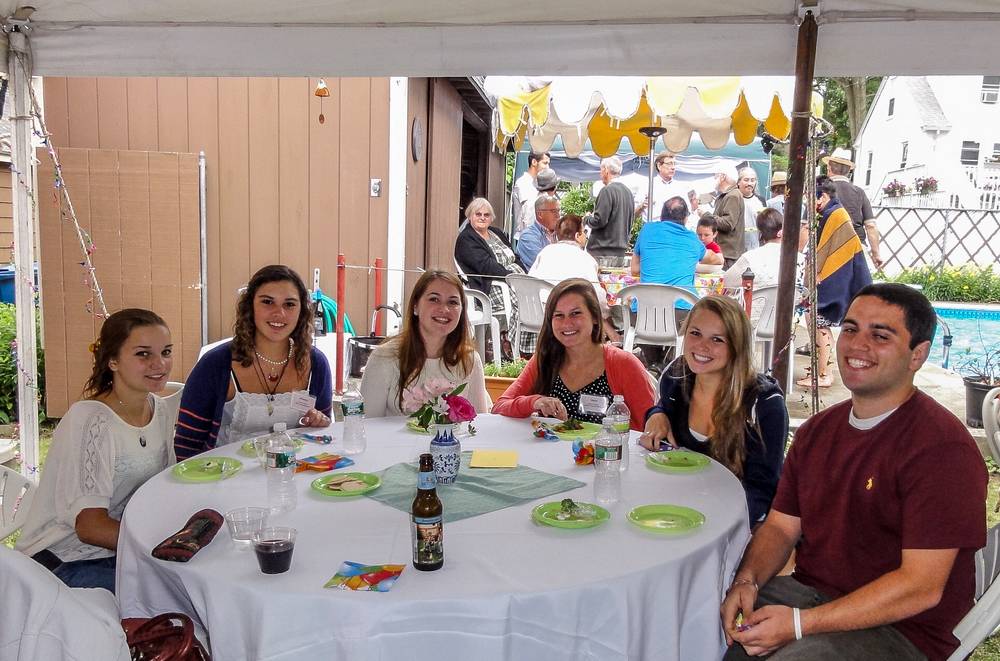 Granddaughters Hannah and Marissa, great granddaughter Dagbjort, granddaughters Laura and Jessi and friend.