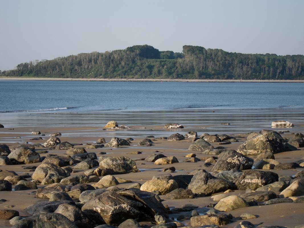 Looking across the Ipswich/Parker Rivers to Crane's Estate.<br />June 21, 2012 - Sandy Point State Reservation, Plum Island, Massachusetts.