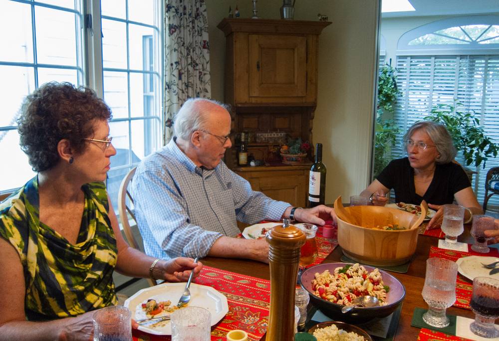 Bonnie, John, and Joyce.<br />July 24, 2012 - At John and Bonnie's in Newburyport, Massachusetts.