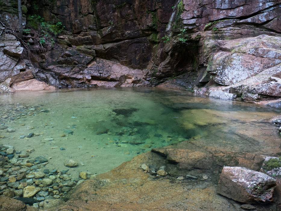 Pool below Sabbaday Falls.<br />A short hike from the Kancamagus Highway.<br />July 26, 2012 - White Mountains, New Hampshire.