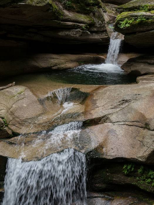 More falls along the Sabbaday Brook.<br />A short hike from the Kancamagus Highway.<br />July 26, 2012 - White Mountains, New Hampshire.