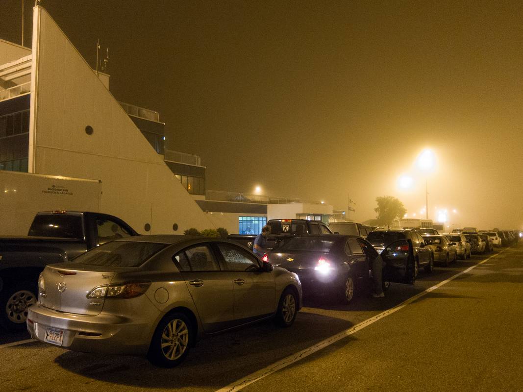 At four am, waiting in line to board the six am ferry to Newfoundland.<br />July 6, 2012 - North Sydney, Nova Scotia, Canada.