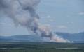 Forest fire somewhere NE of Stephenville Crossing.<br />July 6, 2012 - View from Trans Canada Highway 1, Newfoundland, Canada.