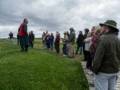 Clayton Colbourne and tourists.<br />July 9, 2012 - L'Anse aux Meadows National Historic Site, Newfoundland, Canada.