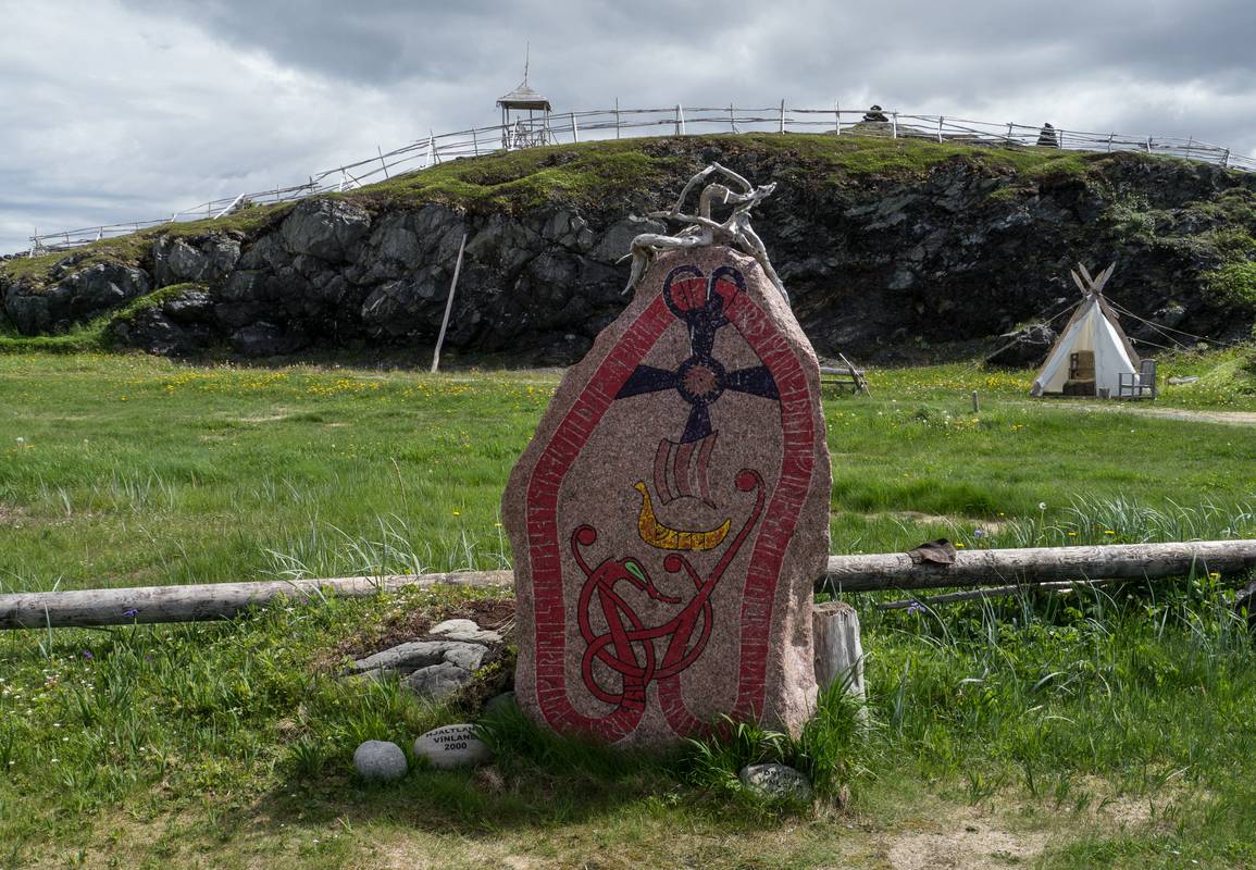 heJuly 9, 2012 - Norstead Viking Village, L'Anse aux Meadows, Newfoundland, Canada.