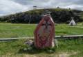 heJuly 9, 2012 - Norstead Viking Village, L'Anse aux Meadows, Newfoundland, Canada.