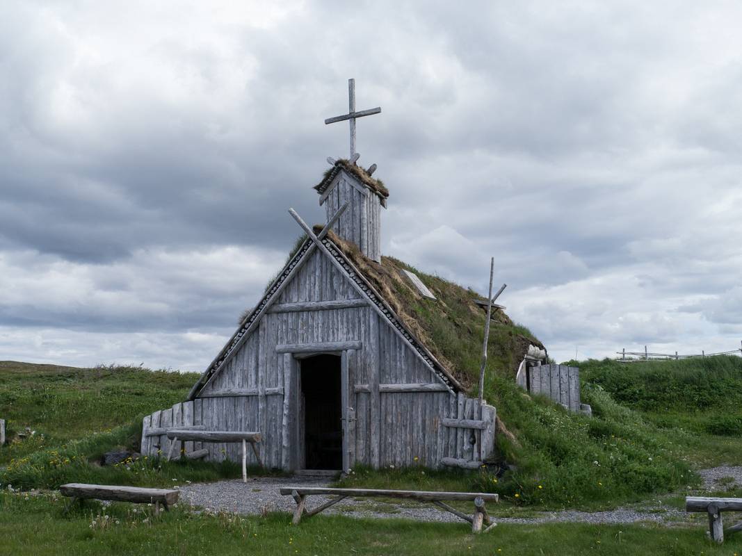 July 9, 2012 - Norstead Viking Village, L'Anse aux Meadows, Newfoundland, Canada.