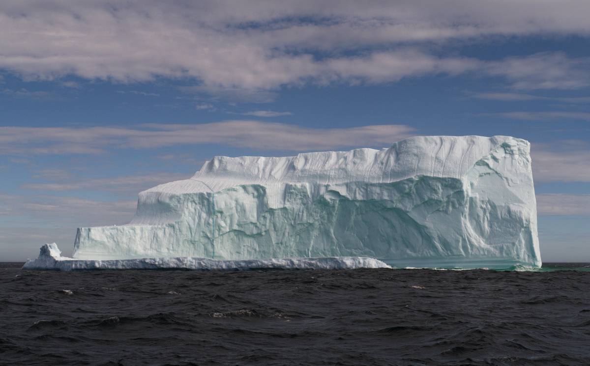 On boat to view the iceberg and see whales.<br />July 10, 2012 - St. Anthony, Newfoundland, Canada.