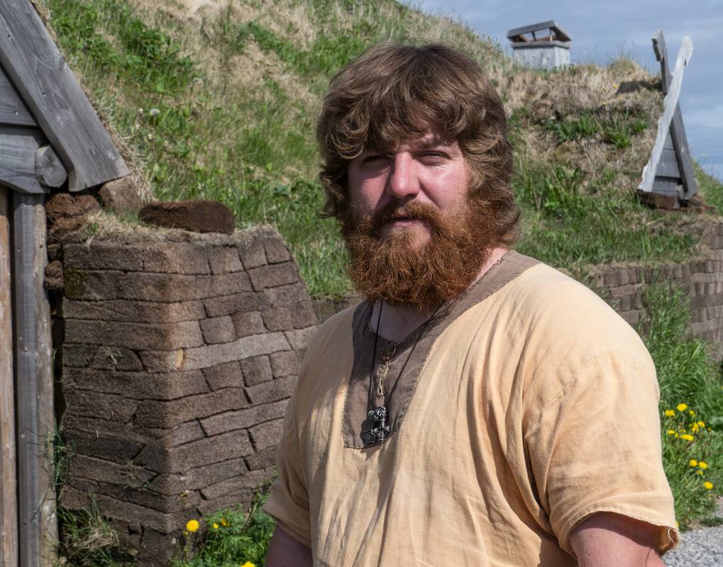 The settlement blacksmith.<br />July 11, 2012 - L'Anse aux Meadows National Historic Site, Newfoundland, Canada.