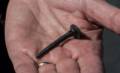 The nail that Joyce helped make.<br />July 11, 2012 - L'Anse aux Meadows National Historic Site, Newfoundland, Canada.