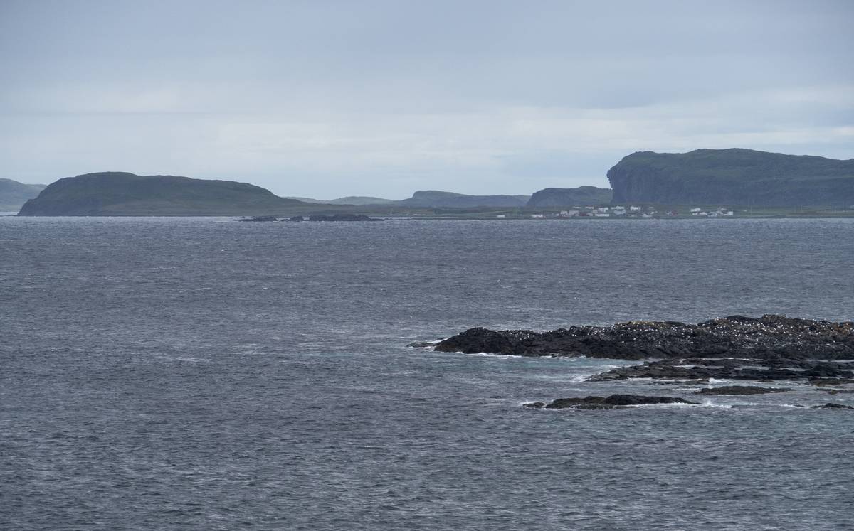 L'Anse aux Meadows and surrounding highlands.<br />July 11, 2012 - Cape Onion, Newfoundland, Canada.