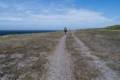 Joyce got blown ahead of me.<br />July 12, 2012 - Point Riche near Port au Choix, Newfoundland, Canada.
