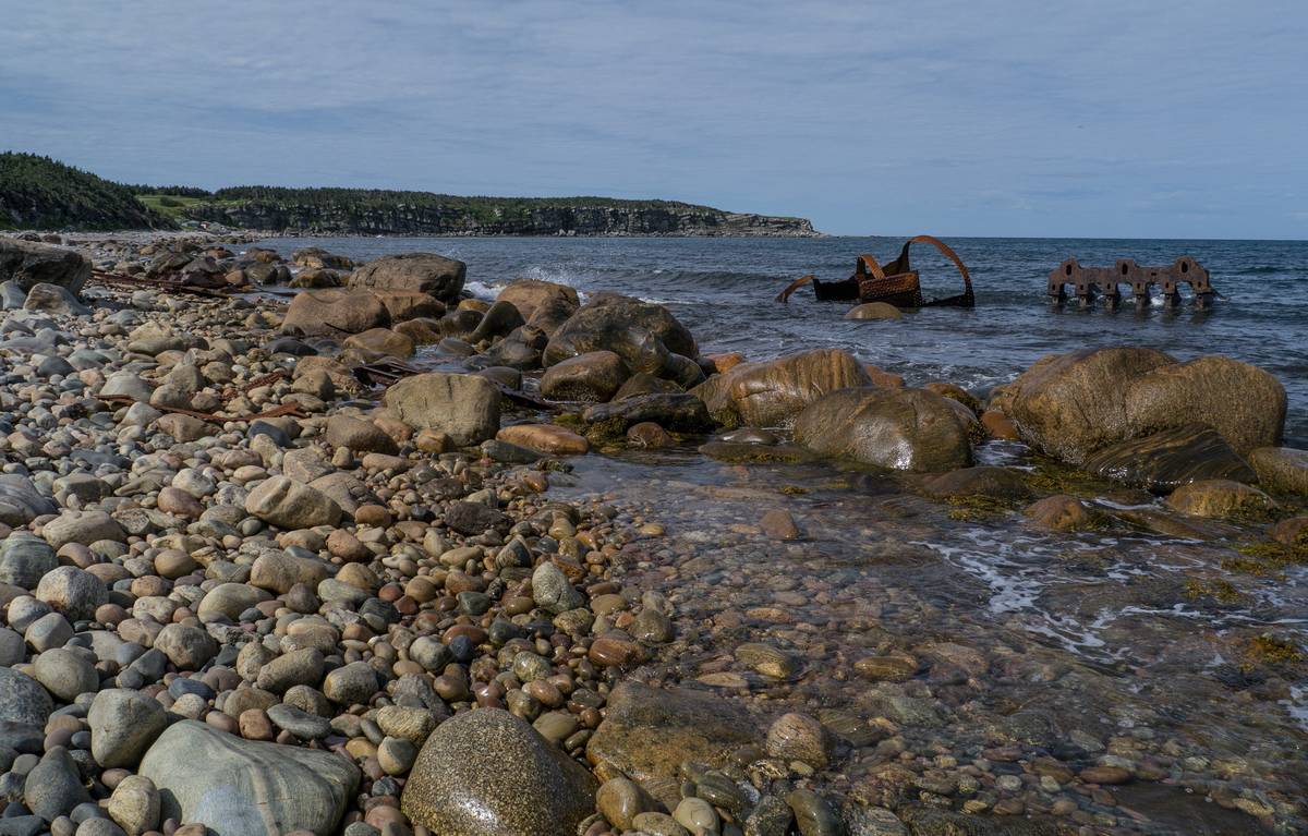 Site of the S.S. Ethie Shipwreck.<br />July 14, 2012 - Gros Morne National Park, Newfoundland, Canada.