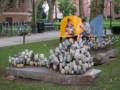 Work by Karl Saliter with stones from Maine.<br />August 2, 2012 - Pratt Institute, Brooklyn, New York.