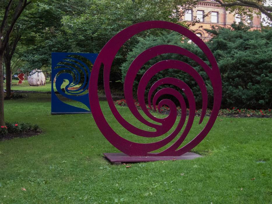 Two works by Jack Youngerman.<br />August 2, 2012 - Pratt Institute, Brooklyn, New York.