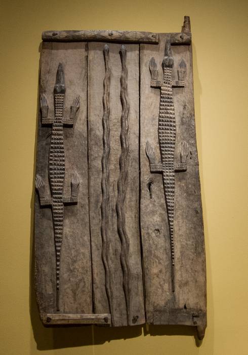 Bamana or Bozo door.<br />August 3, 2012 - Metropolitan Museum of Art, Manhattan, New York.