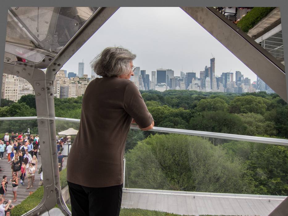 Joyce in one of the modules of 'Cloud City'.<br />August 3, 2012 - Metropolitan Museum of Art, Manhattan, New York.