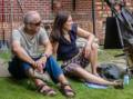 Ronnie and Gisela.<br />August 4, 2012 - At Julian and Gisela's in Brooklyn, New York.